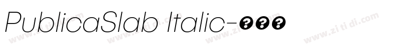 PublicaSlab Italic字体转换